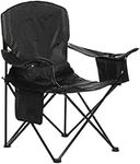 Amazon Basics Camping Chair with Cooler, Black (Padded) - XL