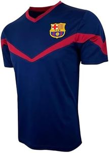 Icon Sports Men's Barcelona Training Jersey (Adult Sizes), Licensed Barcelona Shirt, Blue, Medium