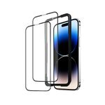 iTedel 2 Pack iPhone 14 Pro Screen Protector Premium Series Full Coverage Screen Saver Easy Installation with Double Anti Scratch and Anti Fingerprint Coating