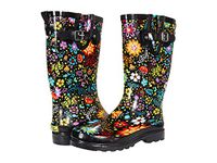 Western Chief Women's Garden Play Rain Boot, Black, 9 M US