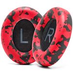 WC Wicked Cushions Upgraded Replacement Ear Pads for Bose 700 Noise Cancelling Headphones (NC700) - Softer PU Leather, Luxurious Memory Foam, Added Thickness, Extra Durable Ear Cushions | (Red Camo)