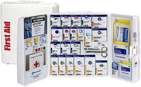 First Aid Only 1000-FAE-0103 50-Person SmartCompliance OSHA First Aid Kit for Businesses, Large Plastic First Aid Cabinet with Medications, 245 Pieces