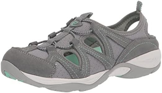 Easy Spirit Womens Earthen Suede Mesh Walking Shoes Gray 8.5 Wide (C,D,W)