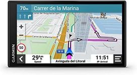 Garmin DriveSmart 66,GPS Sat Nav, 6" Display, Map Updates for UK, Ire and Full Europe, Live Traffic via app, Bluetooth Hands-free Calling,Voice Commands/Smart Features