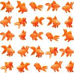 Sumind 30 Pieces Fake Goldfish Plastic Floating Artificial Aquarium Fish Realistic Moving Orange Goldfish Fish Ornament Decorations for Aquarium Fish Tank