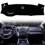 KEEGTBOX Dash Mat Cover Custom Interior Center Console Compatible with Nissan Titan XD S SV Pro-4X SL and Platinum Reserve 2016-2022 Dashboard mat Covers Accessories (Black Trim)