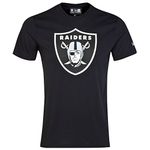 New Era Men's Team Logo Tee Oakland Raiders T Shirt, Black, M UK