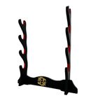 Z-fiber Sword Holder Japanese Velvet Padded Katana Stand Samurai Display Rack Support All Tanto Sword yin and yang,4 Tier