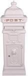 Post Box/Mail Box Freestanding Cast Aluminium Letter Box in White