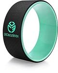 UpCircleSeven Yoga Wheel - [Pro Series] Strongest & Most Comfortable Dharma Yoga Prop Wheel, Perfect Accessory for Stretching and Improving Backbends, 12 x 5 Inch Basic (Cyan)