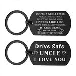 ENGZHI Uncle Birthday Gifts, Best Uncle Ever Keychain for Fathers Day Christmas Valentine, I Love You Uncle
