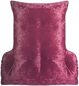 Lancashire Textiles Back Support Lumbar Cushion in Crushed Velvet – Hollowfibre Filled T-Shaped Lightweight Pillow – Comfort Support for Armchair (Size -58 X 69 X 12 cm; Colour- Rose Gold)
