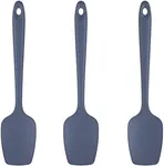 U-Taste Silicone Spoon Spatula Set, 600ºF High Heat Resistant Food Grade Flexible Rubber Scraper, Cooking Mixing Baking Kitchen Utensils Set of 3 (Midnight Blue)