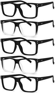 Eyekepper Oversized 2.0 Reading Glasses Men Women, 3 Black & 2 Black/Clear