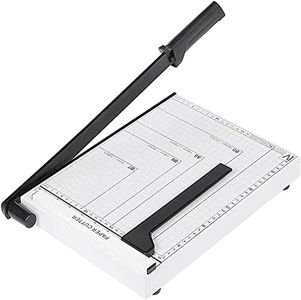 Voluker Massicot A4 - Cortador de papel (capacidad de corte, 10 hojas de papel, para oficina, escuela, ocio, creativo, papel, color blanco