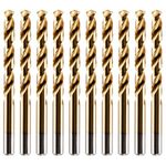 Box of 10 x 8.5mm HSS M2 Fully Ground Jobber Drill Bit Tin Titanium Nitride Coated DIN338 Standard (8.5mm x 117mm)