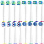 Aoxgao Replacement Heads Compatible with Oral b, Electric Toothbrush Heads for Oral b Braun Floss Pro 1000 Smart Genius x, 16 Pcs (white)