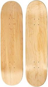 Moose Blank Skateboard Deck - Premium 7-Ply Maple Construction, Natural Wood, 9.0"