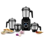 Atomberg Zenova Mixer Grinder with Unique Coarse Mode | Advanced Safety Features | 4 Jars including Unique Chopper Jar with Hands Free Operation (Black)