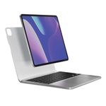 Brydge 12.9 MAX+ Wireless Keyboard Case with Multi-Touch Trackpad for iPad Pro 12.9-inch (3rd, 4th & 5th Gen), Integrated Magnetic SnapFit Case | Silver Keyboard with White Case