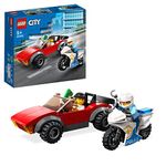 LEGO City Police Bike Car Chase Toy with Racing Vehicle & Motorbike Toys for 5 Plus Year Olds, Kids Gift Idea, Set featuring 2 Officer Minifigures 60392