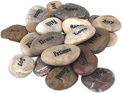 Stonebriar Inspirational Polished River Stones, Unique and Thoughtful Gift Ideas for Friends and Family, Decorative 25 Piece Set