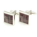 Peluche Burgundy Onyx Cufflinks for Men