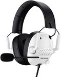 SENZER SG500 Surround Sound Pro Gaming Headset with Noise Cancelling Microphone - Soft Memory Foam Padding - Portable Foldable Headphones for PC, PS4, PS5, Xbox One, Switch - White