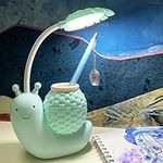 Cute Desk Lamp,Childrens Led Night Light, Portable Foldable Rechargeable Animal Table Lamp for Kids Students Desk with Lights (Blue)