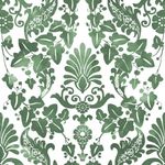 RoomMates RMK11596RL Green Vine Damask Peel and Stick Wallpaper