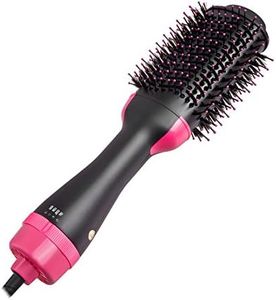 AU Plug One Step Hair Dryer and Volumizer, ManKami 3 in 1 Hot Air Brush Hair Dryer Brush Anti-scald Negative Ion Hair Straightener Brush Comb Curler Styler for All Hair Types