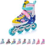 Inline Skates 4in1 Children's Kids Inliners Roller Skates Roller Blades Quad Skates Carbon Children's Inline Skates Adjustable Shoe Big Wheels