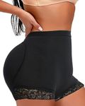 Clefairy Womens Seamless Butt Pads Shapewear Butt Lifter Panties Hip Enhancer Tummy Control Butt Lifting Shapewear (XS, Black)