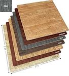 Sorbus Wood Floor Mats Foam Interlocking Wood Mats Each Tile 4 Square Feet 3/8-Inch Thick Puzzle Wood Tiles with Borders – for Home Office Basement (12 Tiles 48 Sq ft, Wood Grain - Gray)