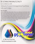 B-LC980 / LC1100 INK COMPATIBLE WITH BROTHER DCP- J125,J140W,145C,165C,185C,195C,197C,365CN,375CW,385C,390CN,395CN,535CN,585CW,595CN,J715W/N,6690CN,6690CW,J515N/W,383,387,J315W; MFC-250C,255CW,257CW,J265W,J270W,290C,295CN,490CN/CW,495CN,585CW,J615N/W/WIFI,670CD/CDW,675CD/CDW,695CDN/CDWN,J700D/DW,735CD/CDN,790CW,795CW,J800D/DW,J805D/DW,J850DN/DWN,J855DN/DWN,930CDN/CDWN,935CDN/CDWN,J950DN/DWN,990CW,5490CN/CW,5890CN,6490CN/CW,6890CDW/CN,J410,J415,J220,5895