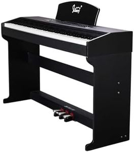 Glarry Digital Piano 88 Weighted Keys, 88 Key Keyboard Fully Weighted for Beginner, Full Size Electric Keyboard Piano with USB/MIDI, Record, LCD, 3 Pedals, Dual Stereo Speakers, Upright Stand (Black)