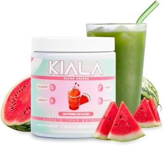 Kiala Nutrition Super Greens, Organic Greens Powder with Spirulina & Chlorella for Digestion, Gut Health, Immunity & Energy, Gluten Free, Vegan, Daily Support for Women, Watermelon Slush, 30 Servings