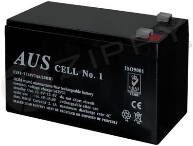 Universal Alarm Battery, 12V 7Ah, Sealed Lead Acid Rechargeable | Aus Cell No.1