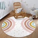 STARUIA Colorful Round Rug for Nurs