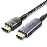 Answin HDMI to DisplayPort Cable, 6Ft HDMI Source to DisplayPort Monitor Uni-Directional Compatible with PC Graphics Card Laptop Xbox One/360/NS/PS5/Mac Mini Supporting 4K@60Hz 2K@144Hz 1080P@165Hz