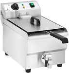 Royal Catering Electric Deep Fryer RCEF 10EH-1 (10 litres, 3.000 Watt, Thermostat, Drain tap, Stainless Steel)