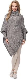 Merry Style Poncho Donna M83N4 (Melange/Beige, Taglia Unica)