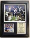 Legends Never Die NFL New England Patriots 2018 Super Bowl LIII Champions Framed Photo Collage, Tom Brady 6-Time Champ, 12" x 15"