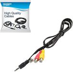 HQRP AUX 1/8" (3.5mm) Male to 3 RCA