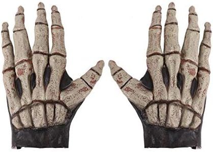 Skeleton Gloves Halloween Costume Gloves Party Cosplay Skull Gothic Gloves Horror Bone Gloves Dress up Role Play Devil Witch Finger Gloves Wolf Claws Gloves Halloween Props Party Favors Green