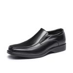 Bruno Marc Men's Square Toe Dress Shoes Slip On Loafers Wide Width,Size 12W,Black,CAMBRIDGEWIDE-05