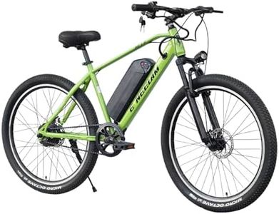 Neelam Bull FIRE NB1.0 Unisex Electric Bicycle T-26 High Tensile Steel Frame|Disk Brake|Outer Battery 36V-250W|10.4AH|Suspension|Battery Indication Display|Saddle with Memory Foam Color-Lemon Green