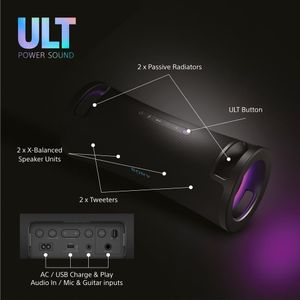 Sony ULT FIELD 7 Bluetooth Speaker – Black, Portable Wireless Audio
