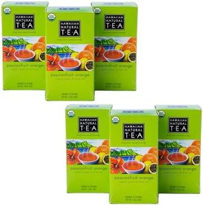 Hawaiian Natural Tea Passion Fruit Orange Flavored Organic Tea - Tropical Fruit Green Tea Blend with Black Tea - Perfect Daily Cup & Gift for Tea Lovers - 120 Tea Bags