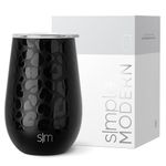 Simple Modern Wine Tumbler with Press-in Lid | Insulated Stainless Steel | Gifts for Women & Men | Spirit Collection | Pattern: Black Leopard